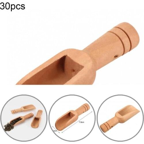 Large Capacity 30Pcs Fashion Small Bath Salt Spice Spoons Wide Application Coffee Beans Spoon Portable for Living Room