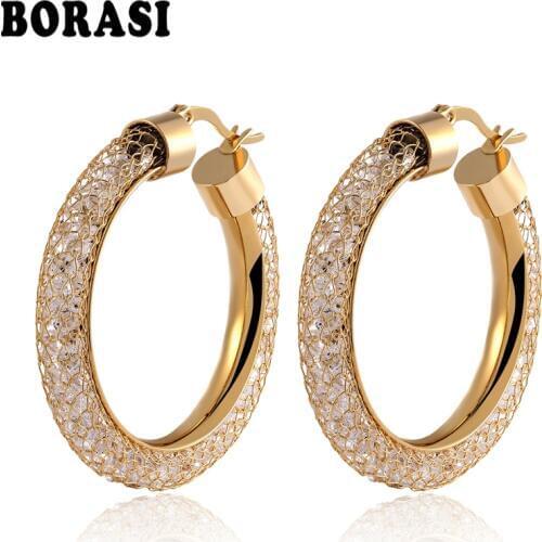BORASI Women's Gold Earrings