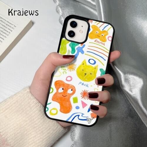 Krajews emma chamberlain coque Phone Case for iPhone 12 mini 5 6S 7 8 PLUS X XS XR 11 PRO MAX SE 2020 Back Cover Funda Shell