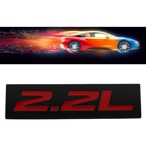 Black Red 2.2L 2.2 L for Engine Fender Trunk Lid Emblem Decal Badge Sticker