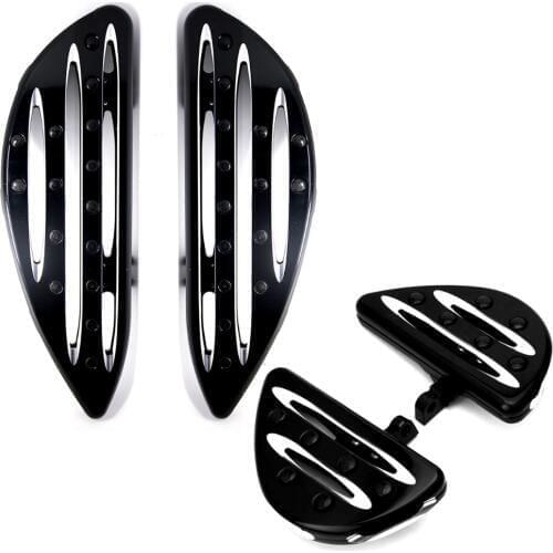 CNC Shallow Cut Front Driver & Rear Passenger Floorboard Fit For Harley Touring FLHX FlHR Road King Street Glide