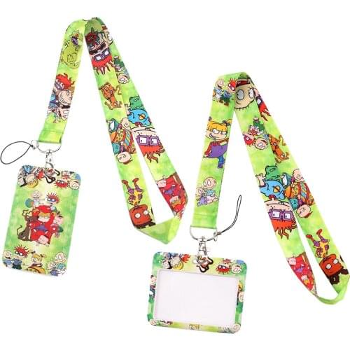 ER744 Naughty Boy With Friends Lanyard Card Holder Student Hanging Neck Mobile Phone Lanyard Badge Subway Access Card Holder