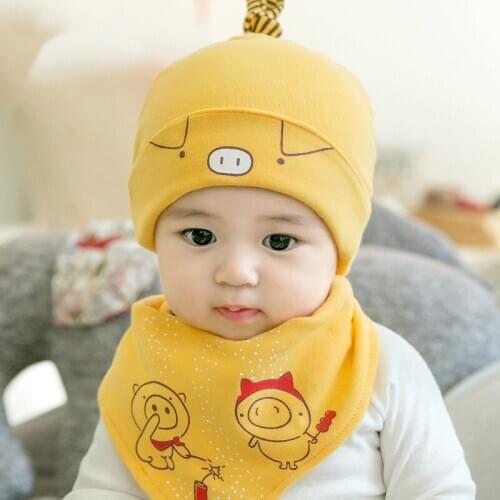 Baby hat spring and autumn 0-6 months thin section infant newborn men and women baby tire cap fontanel cap newborn cap