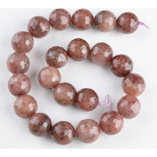 Strawberry Quartz Lepidocrocite beads 15.5" Strand--8-18mm