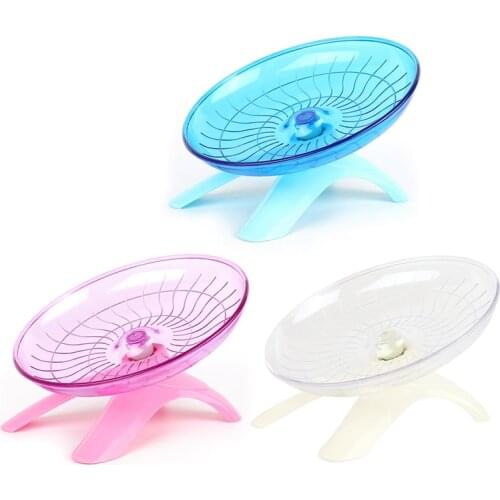 Pet Hamster Flying Saucer Exercise Squirrel Wheel Hamster Mouse Running Disc Rat Toy Cage Hamster Accessories