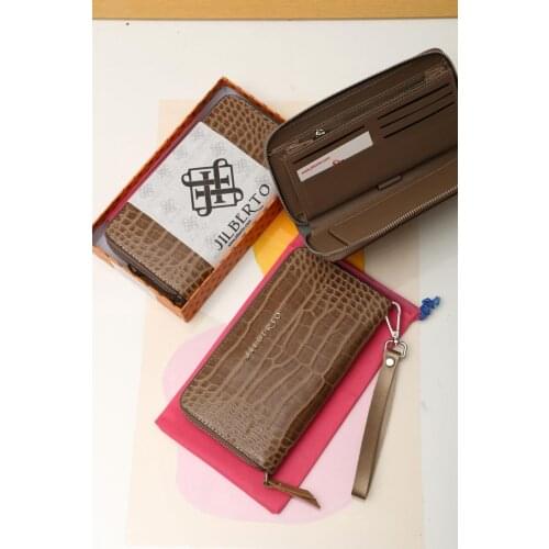 Limoya Bags Bria Green Kroko Pattern Women Wallet 'Turkish' Quality 2021 Fashion Design Season Comfort Fast Shipping