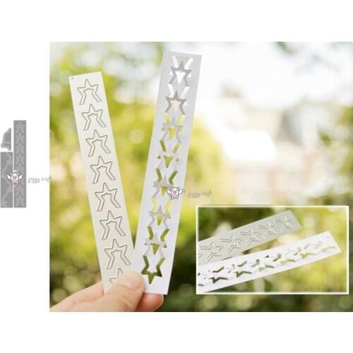 Mmao Crafts Metal Steel Cutting Dies Star bell strip background Stencil For DIY Scrapbooking Paper/photo Cards Embossing Dies