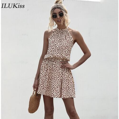 Fashion Sleeveless Strapless Woman Dress Summer 2021 Polka Dot Print Sexy Tank Mini Dresses For Women Casual Beach Sundress