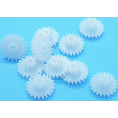 21082A 0.5M Double Layer Gears 21 Teeth- 8 Tooth Module 0.5 Plastic Gear Toy Accessories 100pcs/lot
