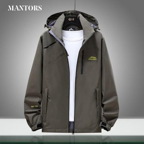 Mens Windbreaker Jackets Waterproof Military Hooded Casual Coat Male 2021 Autumn Winter Loose Outdoor Bomber Jackets Clothing