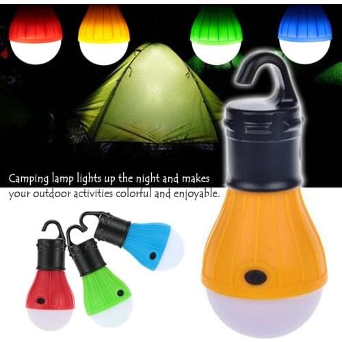 Eletorot Portable Outdoor Hanging Tent Camping Lamp Soft Light LED Bulb Waterproof Lanterns Night Lights Use 3*AAA Battery