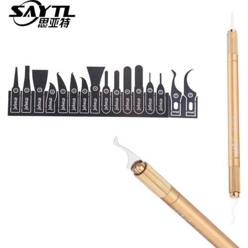 IC Chip Repair Thin Blade CPU NAND Removal Graver Blade Glue Cleaning Pry Knife Phone Motherboard BGA Rework Repair Tool Set