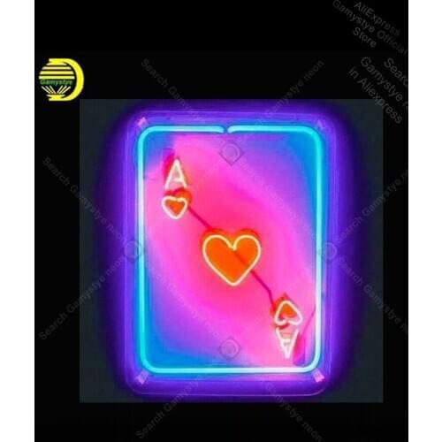 Neon light Signs for pocker poster Neon Bulbs sign board Glass Personalized Custom Neon Light Signs for Store Neon Publicidad