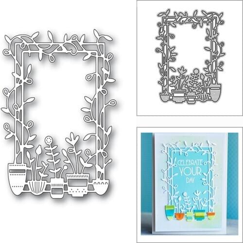 New Small Garden Potted Plants 2020 Metal Cutting Dies for DIY Scrapbooking Decorative and Card Making Embossing Craft No Stamps