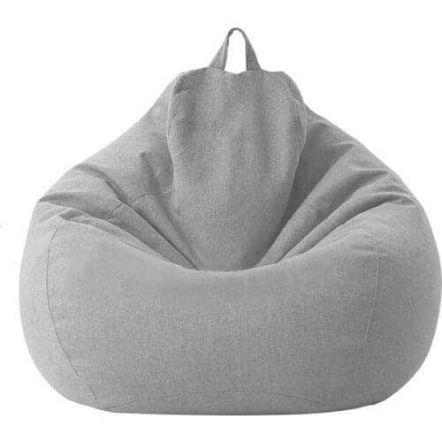 Solid Bean Bag Cover(Without Filler) Lazy Sofa Chair Beanbag Slipcover Sack for Adults and Kids Soft