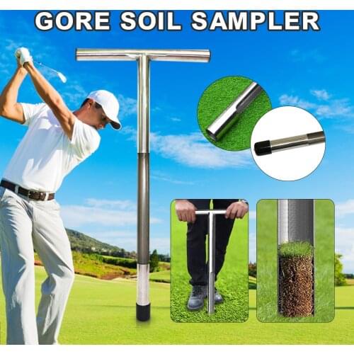Durable Outdoor Tubular Golf Course Lawn Stainless Steel Garden Soil Sampler Probe 20 Inch Stainless Steel Soil Test Kits Tools
