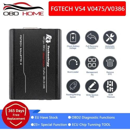 OBD2 Fgtech Galletto 4 Master V54 FW 0475 Support BDM Full Function Fg Tech V54 EU Version OBD2 Auto ECU Chip Tuning Programmer