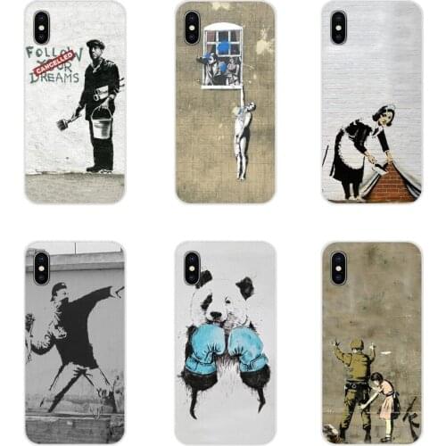 Transparent Soft Case For Samsung Galaxy J1 J2 J3 J4 J5 J6 J7 J8 Plus 2018 Prime 2015 2016 2017 Street Art Banksy Graffiti Panda