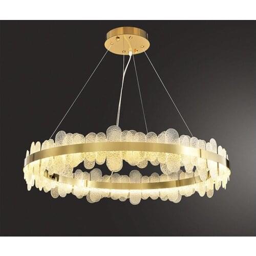 Light luxury chandelier postmodern simple living room chandelier Nordic dining room bedroom chandelier net red light LED lightin