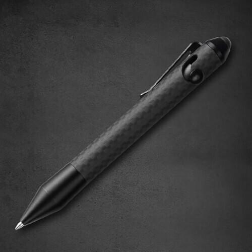 Bolt Tactical Tungsten Fountain Pen Mens EDC Handy Multifunctional Self-defense Tool Sign Pen Deep Skeleton Pocket Clip