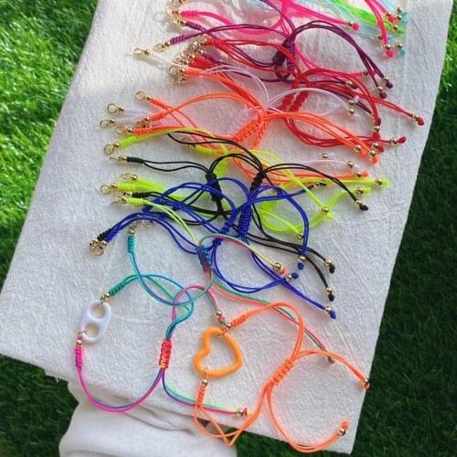 20PCS, Adjustable String Woven Rope Link Chain Cord for Connectors Charms Bracelets Jewelry Making Findings