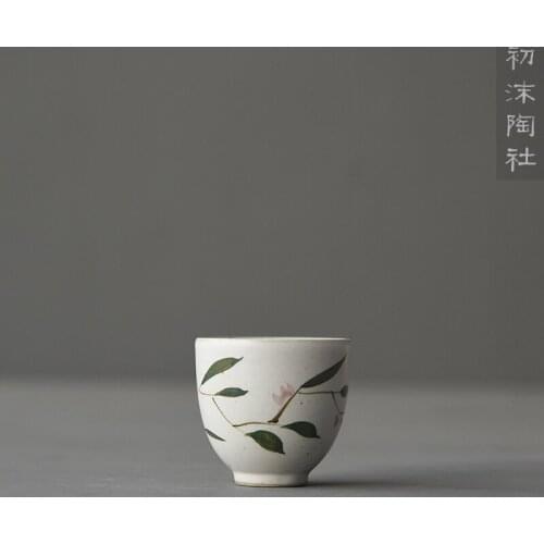 Spray at the beginning of the jingdezhen ceramic cups coarse pottery sample tea cup masters cup scrub out of hand