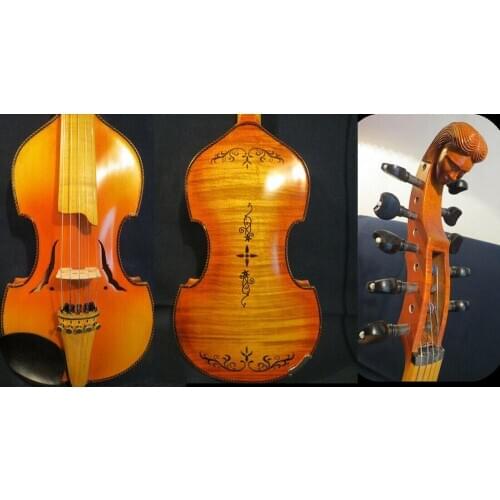 Baroque style SONG Brand master 5x5 string 14" Viola d'Amore,carving back #14093