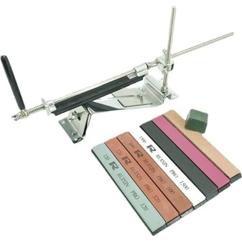 RUIXIN Fixed angle sharpener sharpening stone sets Diamond White corundum LEATHER POLISHPASTE daily sharpening polishing