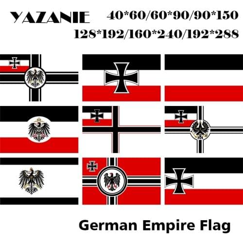 YAZANIE Double Sided German Empire (Jack 1903) DK Reich War 1903-1918 Flag Germany Prussian Greater First World War Army Flag