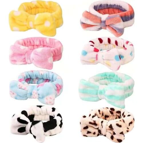 Hair band For Women Coral Fleece Elastic Cute Hairbands Turbans Wash face Makeup Headwrap Headbands Girls Hair Accessories