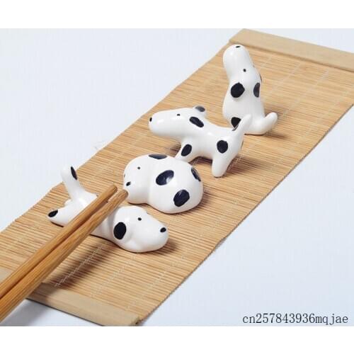 100pcs Dog Chopstick Holder Ceramic Chopsticks Rest Chopstick Racks Household Tableware Stand