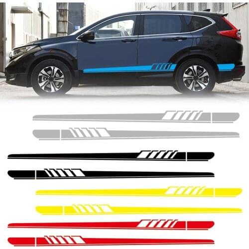 2Pcs D-608 Car Sticker Universal Waterproof Decoration Side Body Stripe Decal Exterior Accessories Car Side Stripe Decal