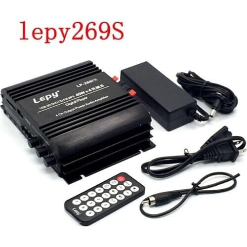 20Pcs/Lot Bluetooth Lepy 269S 4 Channel Amplifier Car Home + 5A Power Adapter