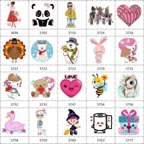 30 Pcs Planar Resin Cartoon Series for Merry Christmas Animal Unicorn for Crafts Jewelry Making Birthday Girl DIY Accessory