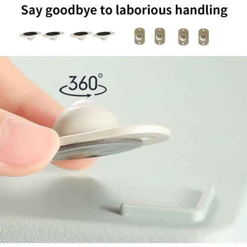 4Pcs Adhesive Casters Pulley Rollers for Cabinet Drawer Storage Box Trash Can Small Furniture Hardware Wheel Box Skateboard