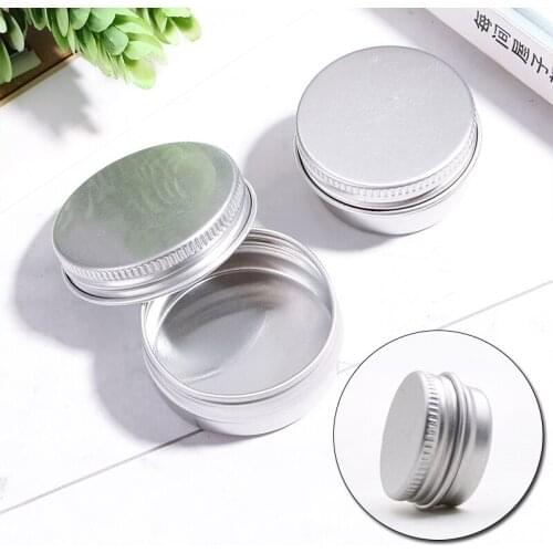 Aluminum Tin Cans Round With Spiral Cover Aluminum Tin Sample Container Cosmetic Tank Empty Cream Lip Balm Tin Box Wax Cans