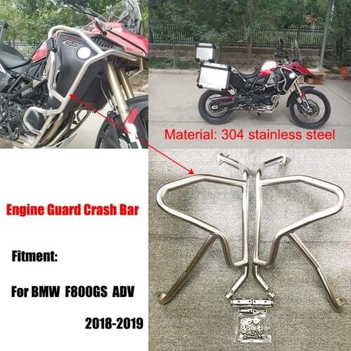 Motorcycle Stainless Steel Bumper Engine Crash Bars Extensions Guard Protector For BMW F 800 GS Adventure 2018 2019 F800GS ADV