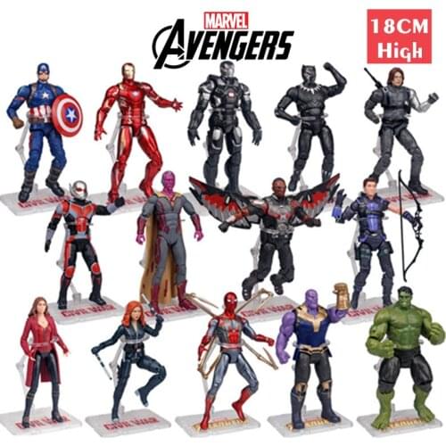 Marvel Avengers Falcon Winter Soldier Thor Iron Man Venom Spiderman Carnage Hulk Action Figure Toy Wonder Vision Black Widow