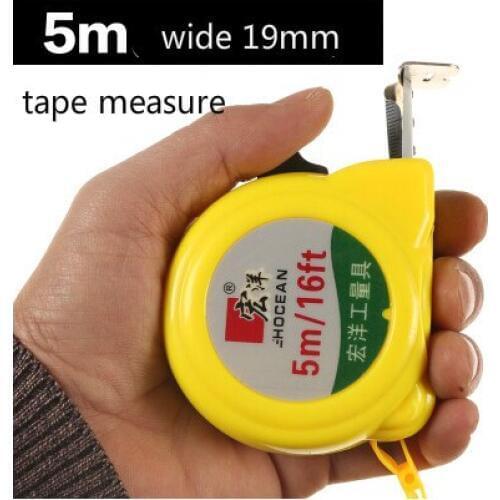5mm Stainless steel Tape Measure specifications 5 Meters Width 19mm The metric system Woodworking Measuring tool