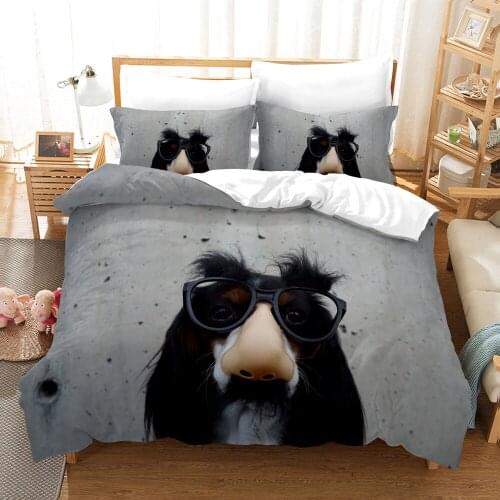 Dropshipping SINGLE only 1 Pillowcase Pattern Queen Size Bedding For Boys Duvet Cover Set Bedding Dog Swimming Water N013 gife