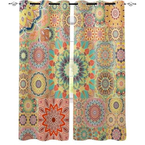 Mandala Colorful Blackout Curtains For Living Room Window Curtains For Bedroom Kitchen Curtains Drapes Blinds