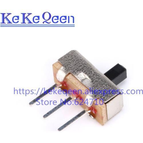 50Pcs Interruptor on-off mini Slide Switch SS12D00 SS12D00G3 3pin 1P2T 2 Position High quality toggle switch Handle length:3MM