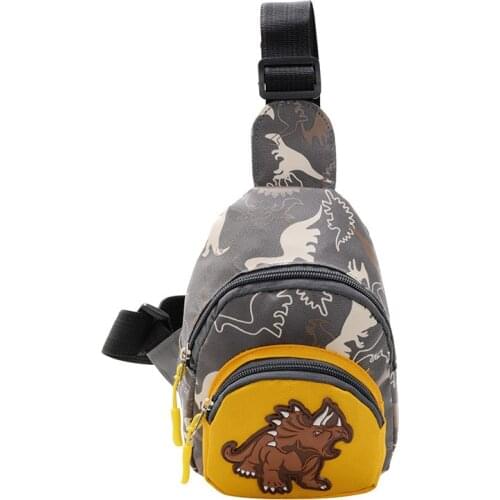 Nylon Kids Kindergarten Messenger Bags Children Shoulder Bag Dinosaur Print Toddler Crossbody Bags for Girls Boy Cute Coin Purse