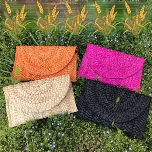 New straw bag multicolor corn fur bag grass woven womens jacket woven leisure bag zero wallet