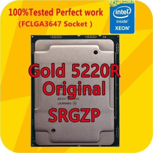 Original OEM Intel Xeon Gold 5220R SRGZP 2.2GHZ 24-Cores 35.75MB Smart Cache CPU Processor 150W LGA3647 For ASUS Z11PA-U12 TRY