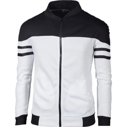 Autumn Mens Jacket Baseball Sweatshirt Casual Pilot Coats with A Zipper Slim Fashion Male Outwear Mens Working Clothes 2021