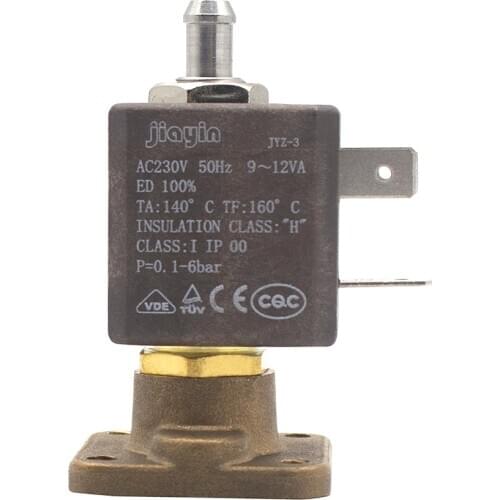 Jiayin JYZ-3Z AC230V 2/3 Way Cannula Flat Flange 6bar 1.5mm First Conductive Magnetic Valve Water Gas Steam Solenoid Valve
