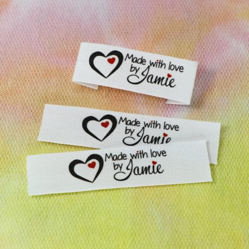 Custom Sewing label，Custom Clothing Labels - Brand Tags, Logo or Text, Handmade, Custom Design (FR009)
