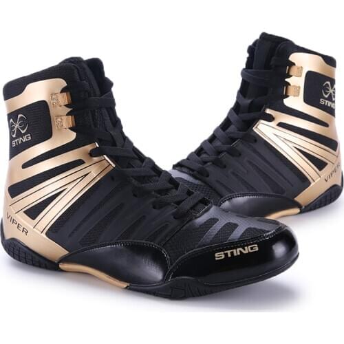 Professional Boxing Wrestling Shoes Rubber Outsole Breathable Combat Sneakers Lace-up Professional training fighting boots
