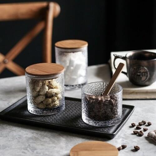 Glass Container Sugar Bowl Kitchen Grain Dispenser Airtight Jar Bottle Household Coffee Bean Storage Tank Moisture-proof Tea Can